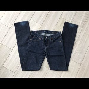 7 for All Mankind women straight leg jean, size 25